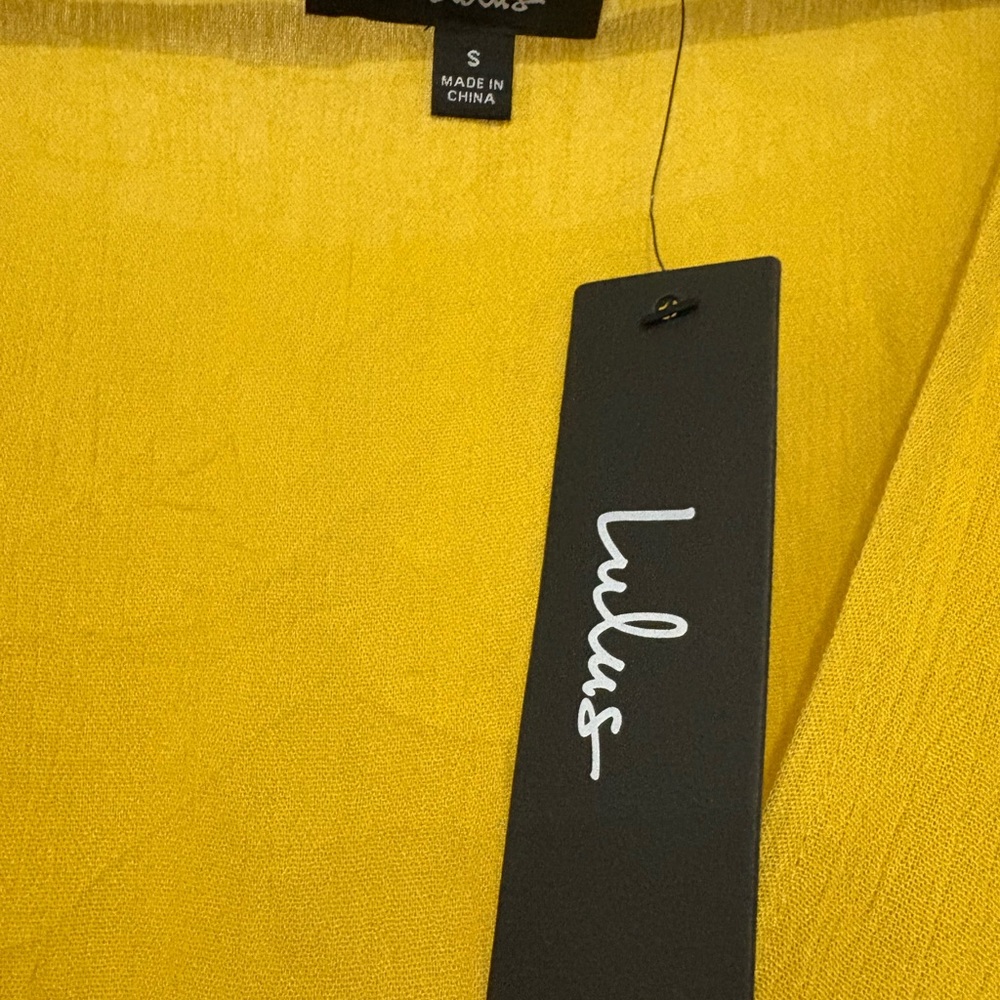 Lulu's Yellow Ruffled Wrap Maxi Dress - Picture 3 of 4